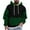 Green, variant on Lorytime Sweatshirt Hoodies for Men Plaid Fleece Streetwear Pullover Long Sleeve Drawstring Tops with Pocket Outerwear