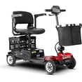 thumbnail image 1 of ScootNGo Trottinette de Mobilité Électrique Pliable à 4 Roues pour Aînés - Fauteuil Roulant de Voyage Portable, Capacité de 300 Lb, Paniers Doubles, Rouge, 1 of 11