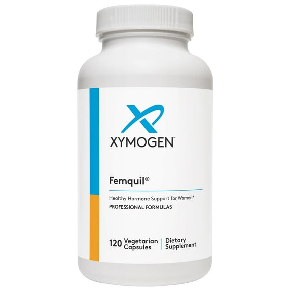 XYMOGEN Femquil - Supports Healthy Hormone Balance for Women with Folate, Calcium D-glucarate, DIM, Black Cohosh, Vitex - May Ease Common Symptoms Associated with PMS   Menopause (120 Capsules)