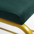 thumbnail image 5 of Single Layer Shoe Storage Bench, Metal Shoe Rack Bench with Velvet Cushion Padded Seat for Entryway, Hallway and Bedroom, Dark Green, 5 of 6