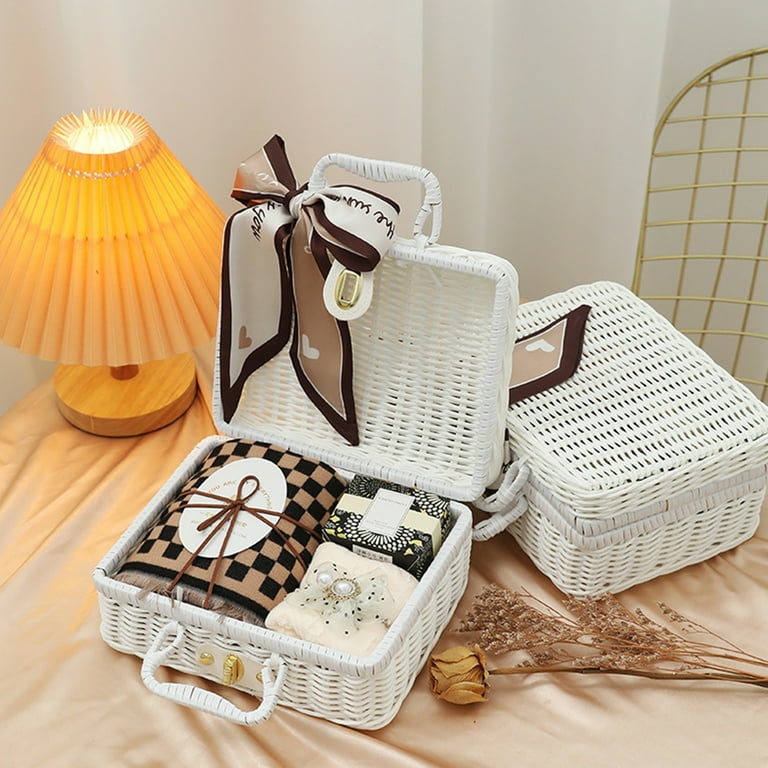 Hand-woven Water Hyacinth Storage Basket Wedding Gift Laundry