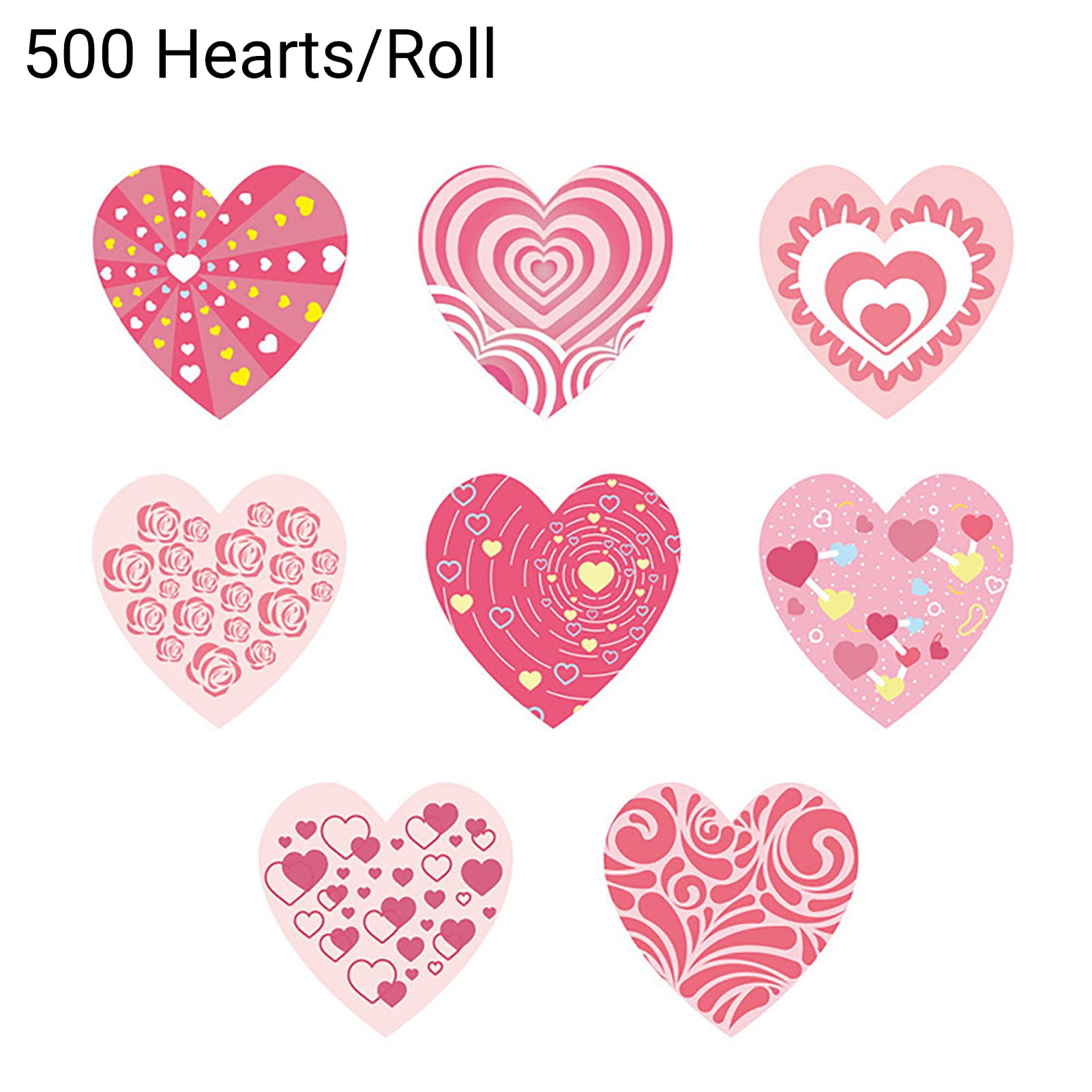 HEARTS LOVE VALENTINE'S EK Success STICKO Classic & Dimensional Stickers 