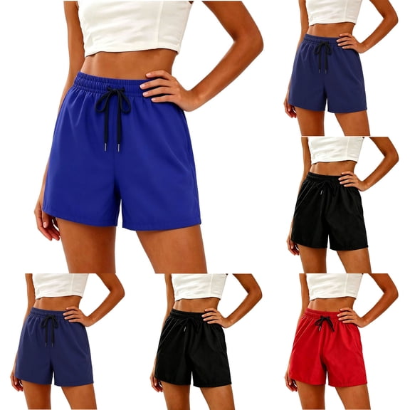 Lumosvexa Womens Sweat Shorts Athletic Running Shorts Short Pants Navy Size XL