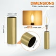thumbnail image 2 of 3 Pcs Cubiertas de Vela de 2.6" de Alto, 3 Pcs Mangas de Socket de Metal E12 con Aislamiento Retráctil Térmico Retardante de Llama para Soportes de Luz de Bombilla para Lámparas, Imitación Cobre, 2 of 7