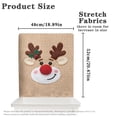 thumbnail image 6 of TSOVTHRID Cartoon Reindeer Print Chair Back Slipcovers Stretch Polyester Fabric Dining Room Chair Cover Soft Chairs Back Protector Cover for Kitchen Hotel Party Christmas Decor, Set of 6, 6 of 7