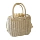 thumbnail image 3 of Bolso de hombro de paja BLESIY para mujer tejido bohemio de playa blanco, 3 of 8