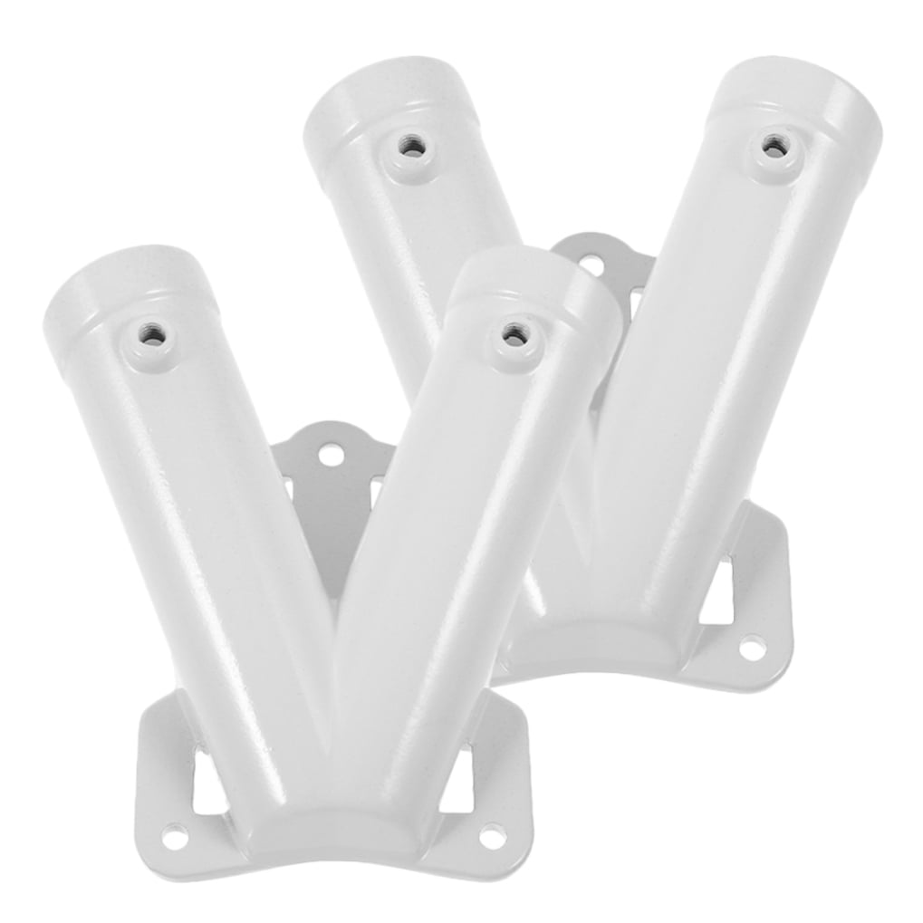 Milisten V Shape Aluminum Flag Pole Holder 2-Pack with Double Hole Design for Secure Outdoor Display