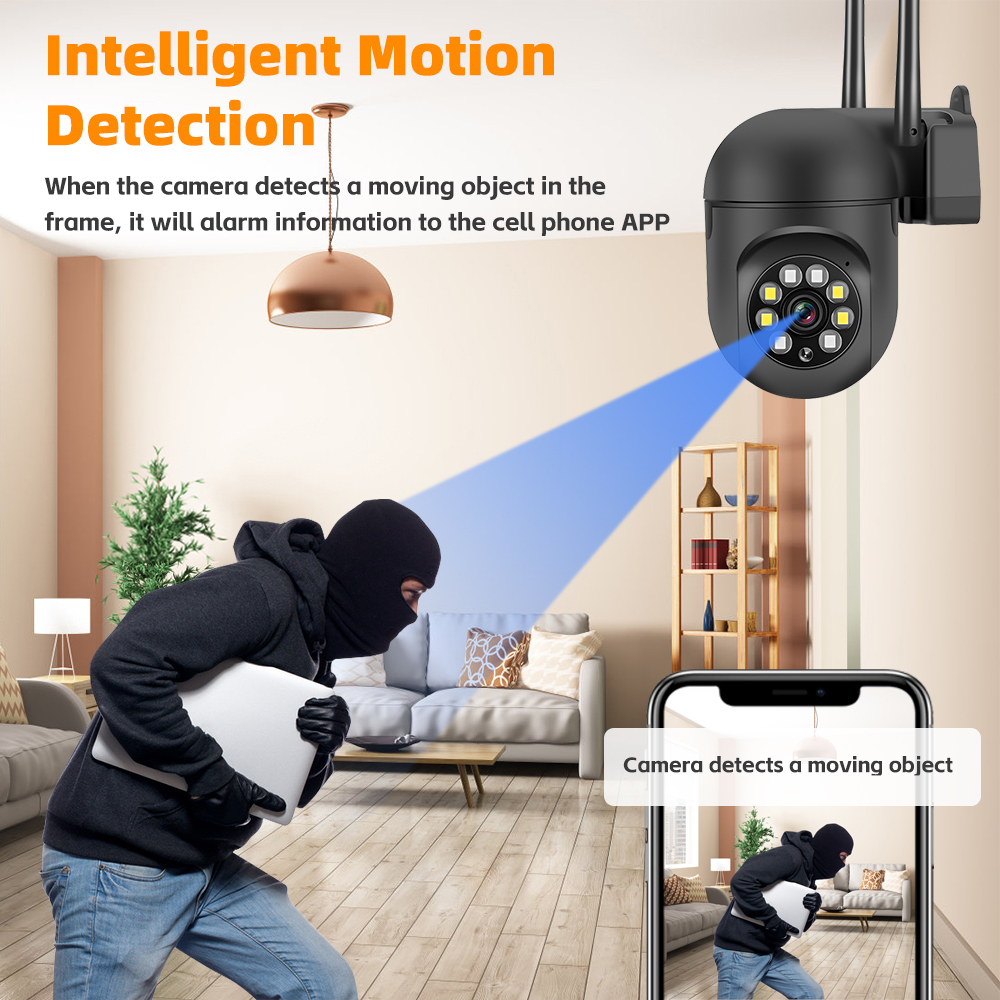 5G Wifi Surveillance Camera,DFITO Wireless Home Security Camera with Night Vision Motion Detection