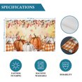 thumbnail image 6 of Orange White Pumpkins Placemats Set of 4, Thanksgiving Leaves Fall Ombre Washable Wipeable Table Mats for Dining Tables, Indoor Outdoor Kitchen Place Mats for Holiday Party Table Decor, 6 of 9