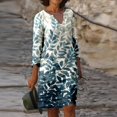 thumbnail image 4 of Vestido para Mujer Invierno Mujer Vintage Vestido Casual Estampado De Flores Cuello En V Algodón Lino Longitud Media Manga Larga, 4 of 4