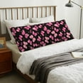 thumbnail image 5 of Bixox Girl Butterfly Print Body Pillow Cover with Zipper Closure, Cozy Fuzzy Fleece Body Pillow Case Cover 20 x 54 Inches,Long Body Pillow Pillowcase, 5 of 6