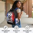 thumbnail image 4 of Chririnla Soccer Paint Splatter Breathable Book Bag for School Travel, Lightweight Multi Pocket 600D Polyester Travel Daypack, 4 of 9