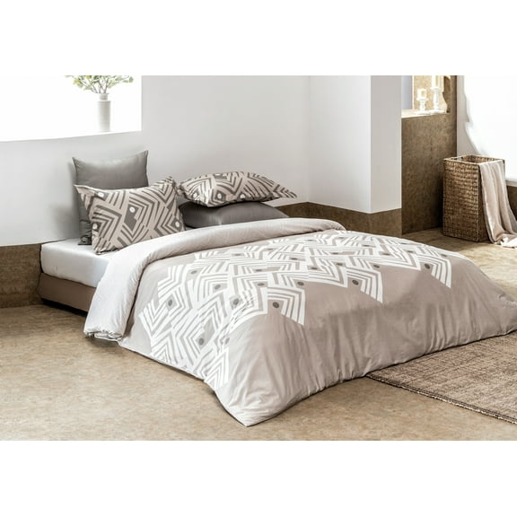 Delara Organic Cotton Duvet Sets 300 Thread Count, 3 Piece Duvet Cover with 2 Shams, Queen