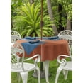 thumbnail image 3 of Outdoor Tablecloths with Umbrella Hole & Zipper, Blue Brown Ombre Round Tablecloth 54 Inch, Modern Abstract Gradient Art Waterproof Table Cloth, Patio/Pool/Picnic Table Covers, 3 of 8