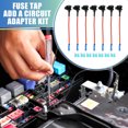 thumbnail image 2 of Unique Bargains 1 Set Universal 7pcs Car Fuse Tap Adapter 12V with 7pcs 15A Low Profile Mini APS Blade Type Fuse, 2 of 6