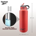 thumbnail image 4 of Botella de agua Reebok de acero inoxidable de 950 ml con aislamiento de pajita, 4 of 8