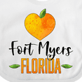 thumbnail image 4 of Inktastic Fort Myers Florida Orange in Heart Boys or Girls Baby Bib, 4 of 4