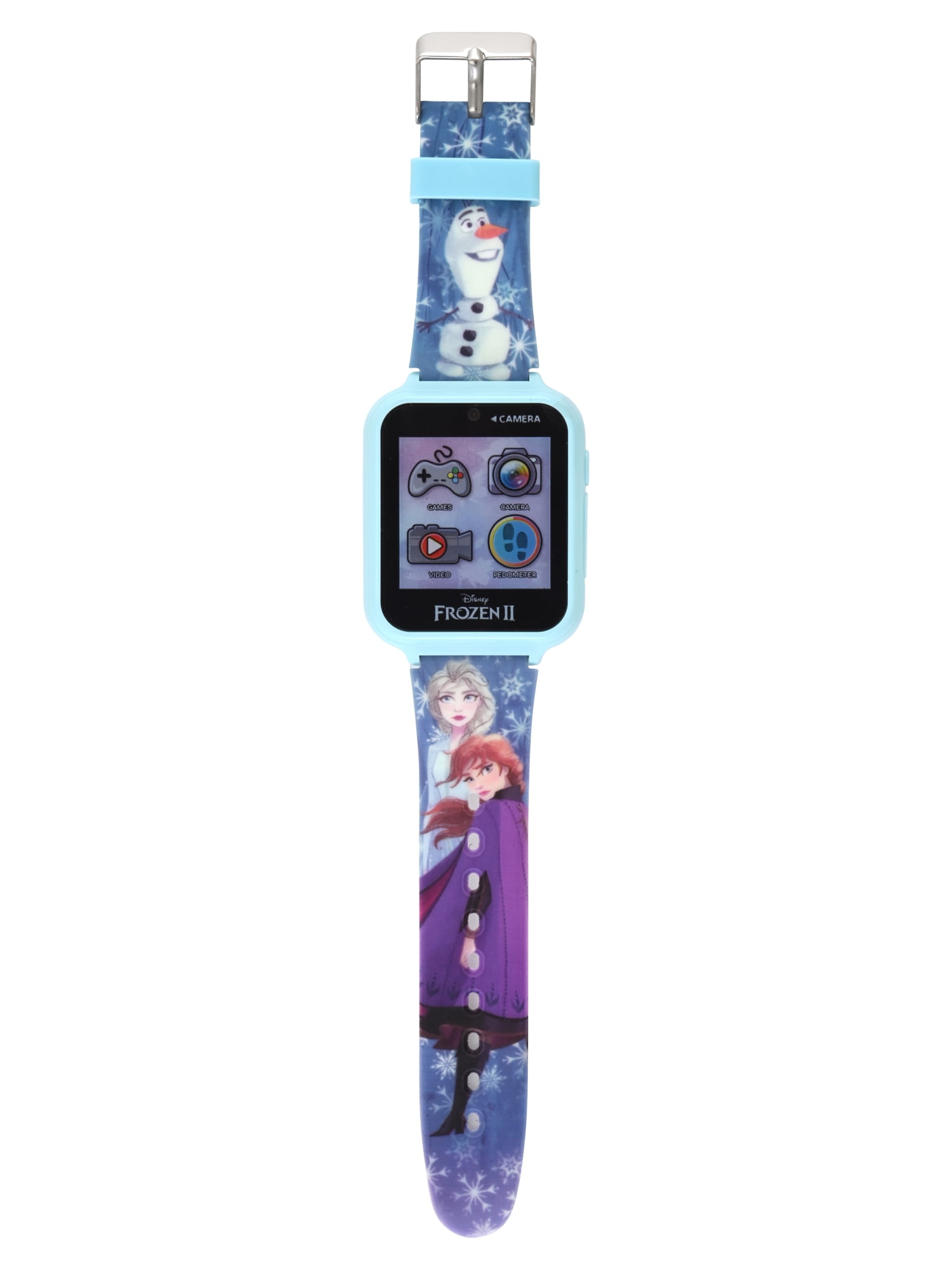 Disney Frozen 2 Childrens iTime Unisex Touchscreen Smart Watch with Silicone Strap and Blue Case 42MM