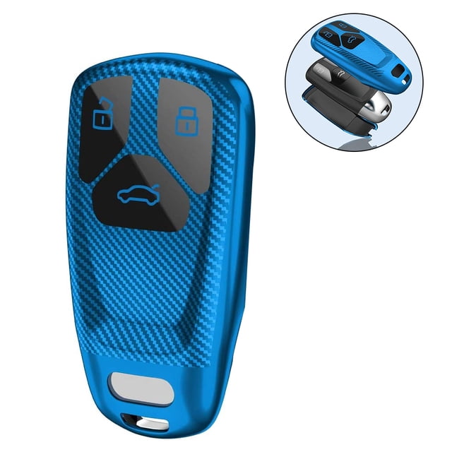 Funda protectora para llavero de Audi, funda protectora especial de TPU suave compatible con llave inteligente