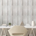 thumbnail image 2 of Ambesonne Vintage Rustic Peel & Stick Wallpaper for Home, Realistic Wooden Art, 13"x100", Pale Eggshell and Almond, 2 of 5