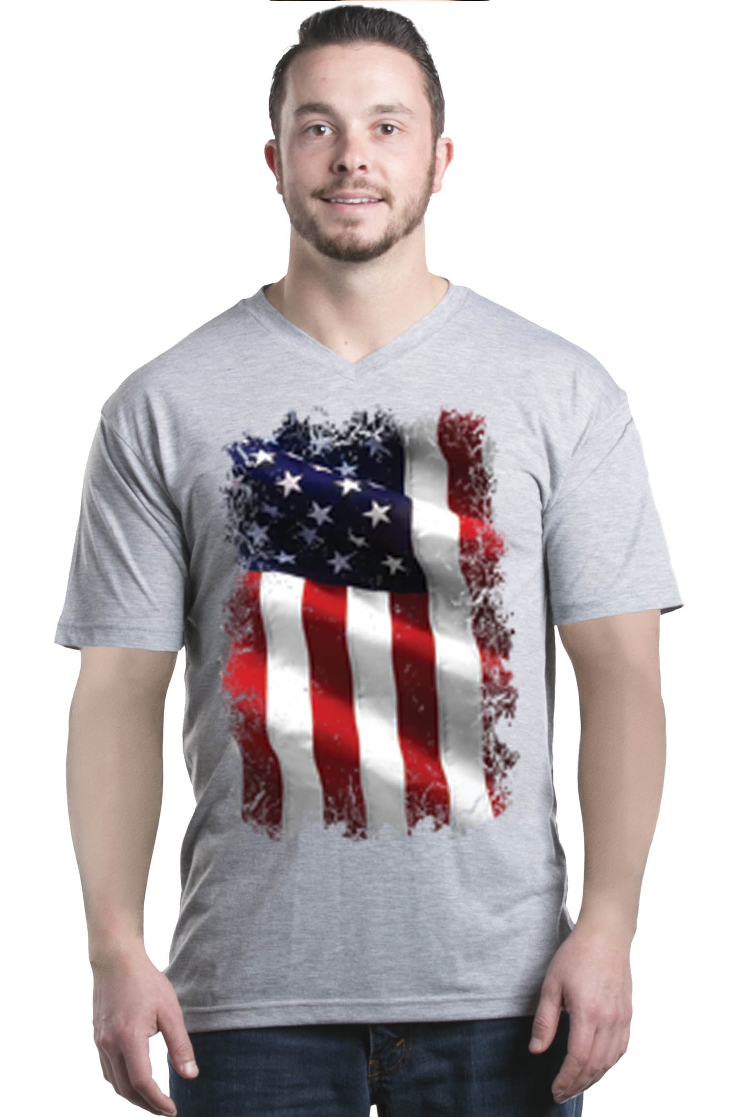Gray Happy BDAY USA 4th of July Celebration American Independence Day United States Birthday Tee All-Over-Print Unisex T-Shirt