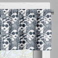 thumbnail image 3 of Ambesonne Monochrome Valance Pack of 2, Bicolor Woman Characters, 42"X18", Dark Slate Blue White, 3 of 5