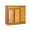 Brown, variant on MoNiBloom Bamboo 5-Tier 21 Pairs Shoes Rack Blinds with Door, Natural, Varnished, for Living Room