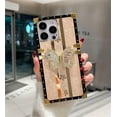 thumbnail image 2 of Case for iPhone 16,Glitter Kickstand Cute Luxury Bling Sparkly Rhinestone Butterfly Foldable Stand Elegant Shockproof Women Girl Phone Case for iPhone 16,6.1 inch 2024 (Gold), 2 of 13