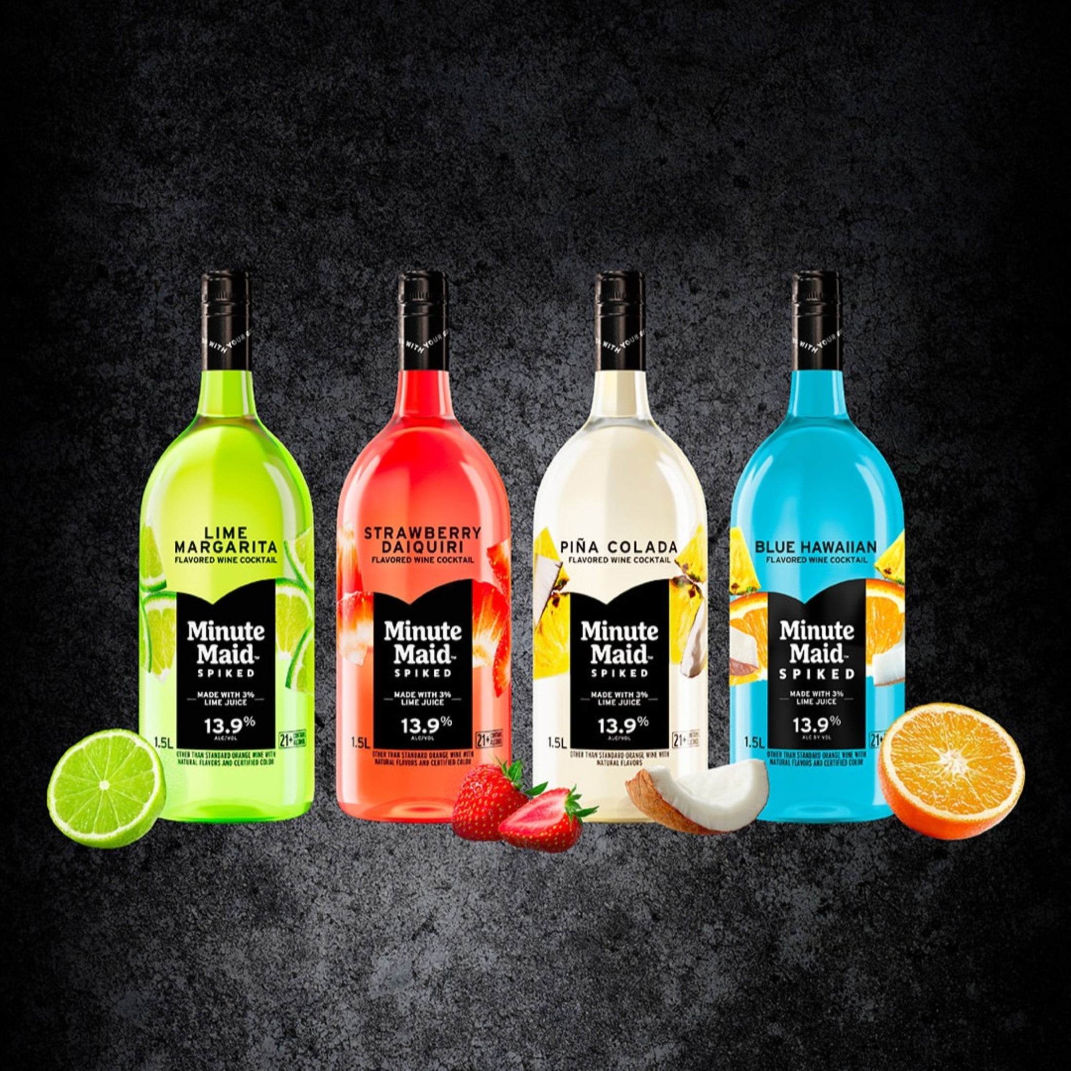 Minute Maid Spiked Strawberry Daiquiri Wine Cocktail, 1.5l, 27.8 Proof (13.9%)