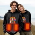 thumbnail image 2 of Heated Hoodies for Men Women Plus Size Jackets Sweatshirt Winter Warm Electric Heaters Heating Hoodies Outdoor Coat,Black 2,M, 2 of 5