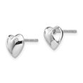 thumbnail image 2 of Primal Silver Sterling Silver Rhodium-plated 0.01 Cttw Diamond Heart Earrings, 2 of 6