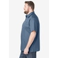 thumbnail image 4 of KingSize Men's Big & Tall Solid Wrinkle-Resistant Short Sleeve Button Down, 4 of 5