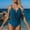 Green, variant on Women One Piece Bathing Suit Adjustable Straps Open Back Cutout Swimsuit Trendy Beach Swimwear