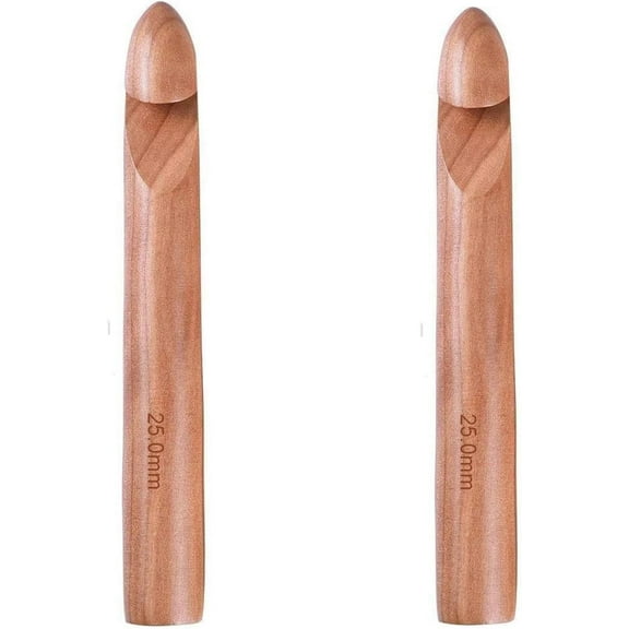 Giant Crochet Hook 25 MM, US – U/50 Crochet Hooks for Use with Chunky Yarns (Pack of 2)
