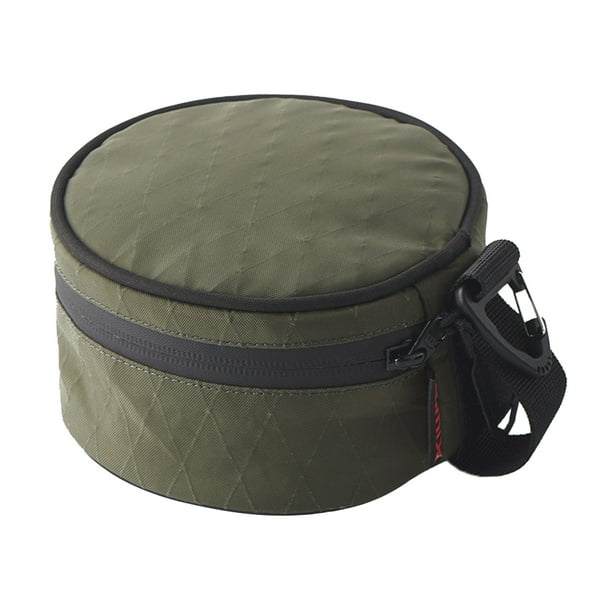 Bolsa de Almacenamiento Cup Vajilla de Barbacoa Impermeable con Ganchos Triangulares Contenedor Bolsa de Transporte Portador para Mochilero Cam Verde Sunnimix Estuche Sierra Cup