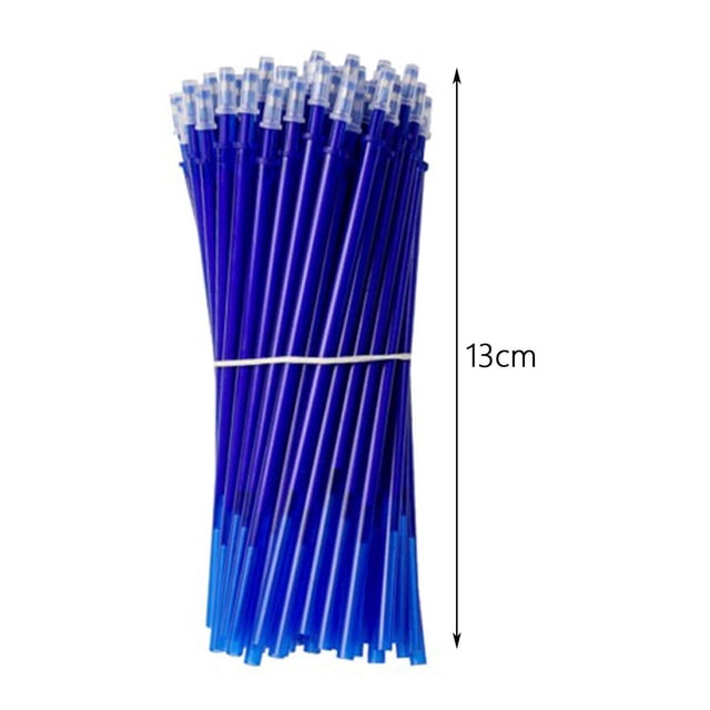Maoww 50 Pcs Recharges de Stylo Effaçables Remplacement de Marqueurs Fournitures de Papeterie Bleu