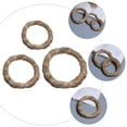 thumbnail image 2 of KAKOWELY Kit de 3 coronas colgantes de paja tejidas para manualidades, suministros para fiestas (marrón), 2 of 5