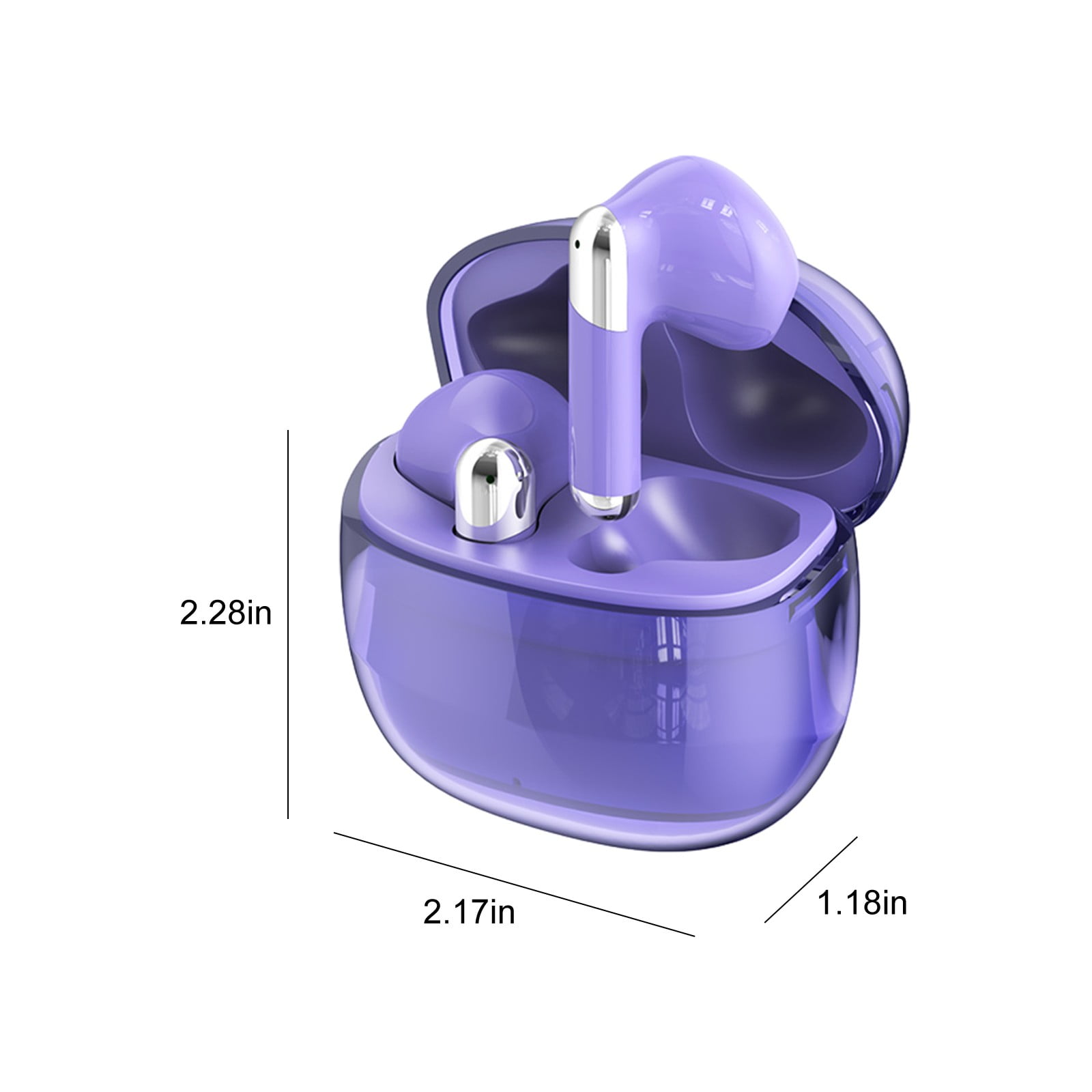 Active Noise Cancelling Wireless Earbuds, Reduce Noise by Up to 95%, 140H Playtime, IPX6 Waterproof, Deeper Bass, 4 ENC Mics, Comfortable Fit, Bluetooth 5.3 Ear Buds - Bowie MA10 - Purple