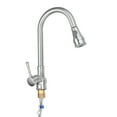 thumbnail image 5 of Kitchen Faucets,Black/Silver Single Handle 360-degree Swivel Pull Out Sprayer Stream Spout Sink Faucet w/ Pause Control Handheld for Bathroom Kitchen, 5 of 9
