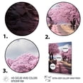 thumbnail image 3 of Designart "Pink Rural Road Calm II" Landscape & Nature Floater Framed Canvas Art Print, 3 of 7