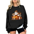 thumbnail image 2 of Sakmal Cute Womens Sweatshirts Halloween Pullover Graphic Black Sweatshirts Soft Long Sleeve Shirts, 2 of 5