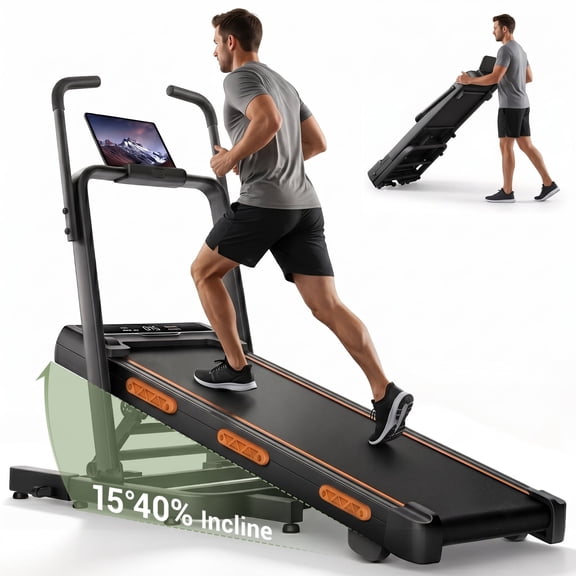 LEZEE Foldable Treadmill for Home, Max 40% Incline, 3.0HP, 350 LBS Capacity, Walking Running Exercise Machine with LED Display & Remote Control