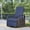 Navy Blue, variant on JP OUTDOOR Indoor Outdoor Patio Resin Wicker Swivel Rocker Recliner with All-Weather Waterproof, Kahki