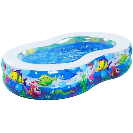 Foho Inflatable Swimming Kiddie Pool  FOHO Kids Pool 69  X 43  X 18  Family Pool  Blow Up Lounge Pools Above Ground Pool for Kids  Children  Toddlers  Outdoor  Garden  Party for Age 6+