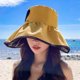 thumbnail image 5 of Sombrero de ala ancha para mujer, gorro de playa de verano con ala grande, sombrero de protección solar, 5 of 6