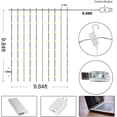 thumbnail image 4 of LED Curtain Lights, Window Twinkle Fairy Lights 3mx3m 300 LEDs USB Operated 8 Modes Waterproof Icicle String Lights with Remote & Timer for Wall Indoor Xmas Party Home Garden Decoration (Warm White), 4 of 8