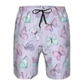 thumbnail image 4 of Yiaed Purple Butterfly Print Men's Swim Trunks with Lining Quick Dry Sports Shorts Beach Shorts Boardshorts-3X-Large, 4 of 5