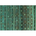 thumbnail image 1 of Ahgly Company Machine Washable Indoor Rectangle Abstract Turquoise Blue Contemporary Area Rugs, 2' x 3', 1 of 4