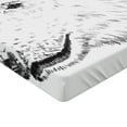 thumbnail image 2 of Ambesonne Animal Fitted Sheet, Polar Bear Face Sketchy, Queen Size, Charcoal Grey White, 2 of 3