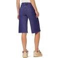 thumbnail image 2 of HUDSON Jeans womens  Freya Mid-Rise Skater Short Dp Wisteria Ombre Jean, 23, 2 of 3